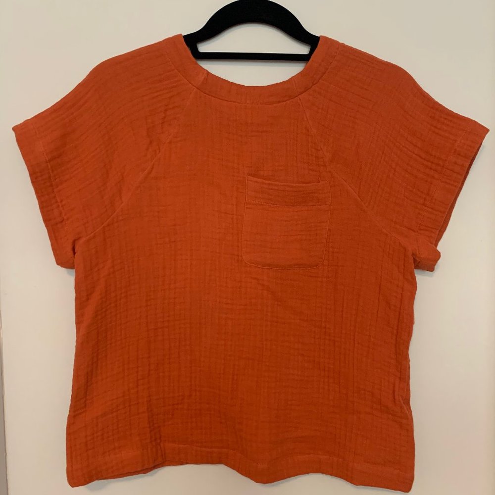 Madewell Lightspun Renwood Button-Back Top